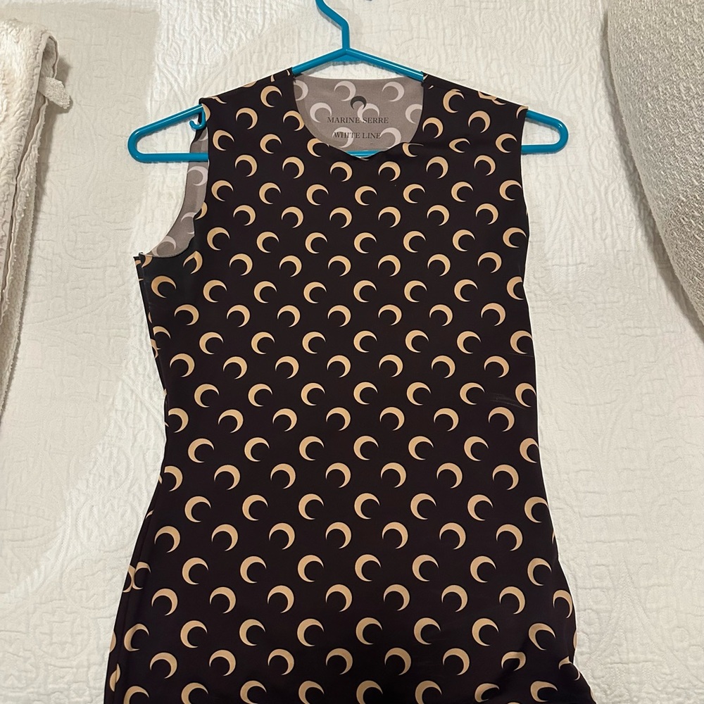 Marine Serre Brown Moon Tank Top- Size Medium